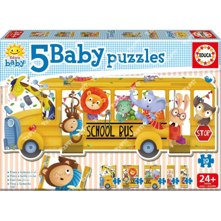 EDUCA - Baby puzzles 'School Bus' 17575