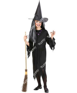 TOOPTY - ROBE SORCIERE (ceinture, chapeau) 02507 8-10 ans