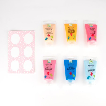 DJECO - 6 FINGER PAINT'S TUBES SWEET