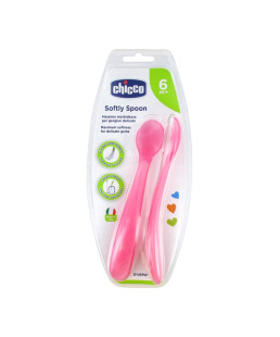 CHICCO - CUILLERE SILICONE 6M+ GIRL