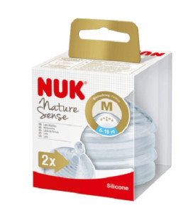NUK - 2 TETINES NATURE SENSE  T2 M