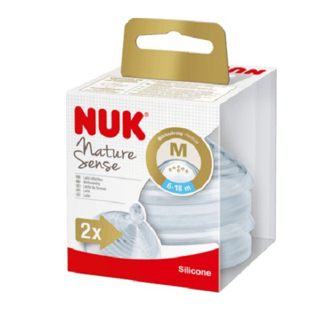 NUK - 2 TETINES NATURE SENSE  T2 M
