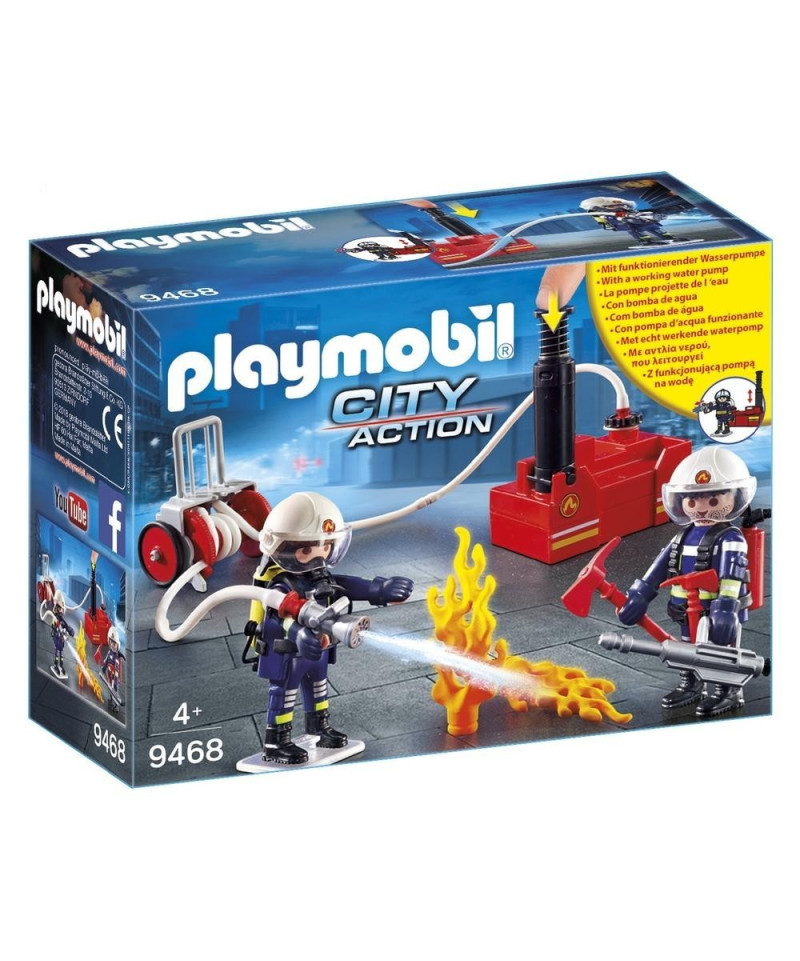 PLAYMOBIL - POMPIERS AVEC MATERIEL D'INCENDIE