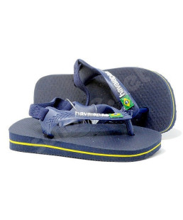 HAVAIANAS -  BABY BRASIL LOGO II NAVY BLUE/CITRUS YELLOW B04