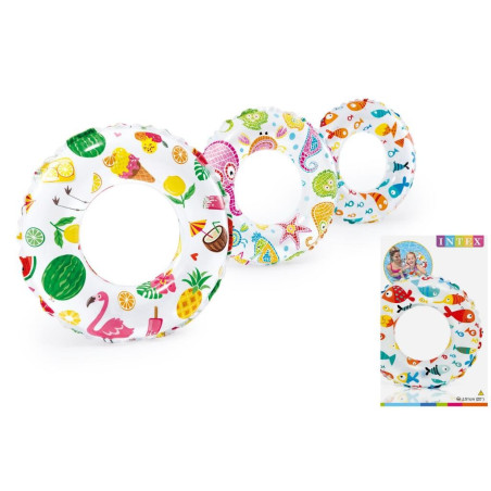 INTEX - BOUEE DE PLAGE COULEUR TROPICAL DIAM 51CM  REF 59230NP