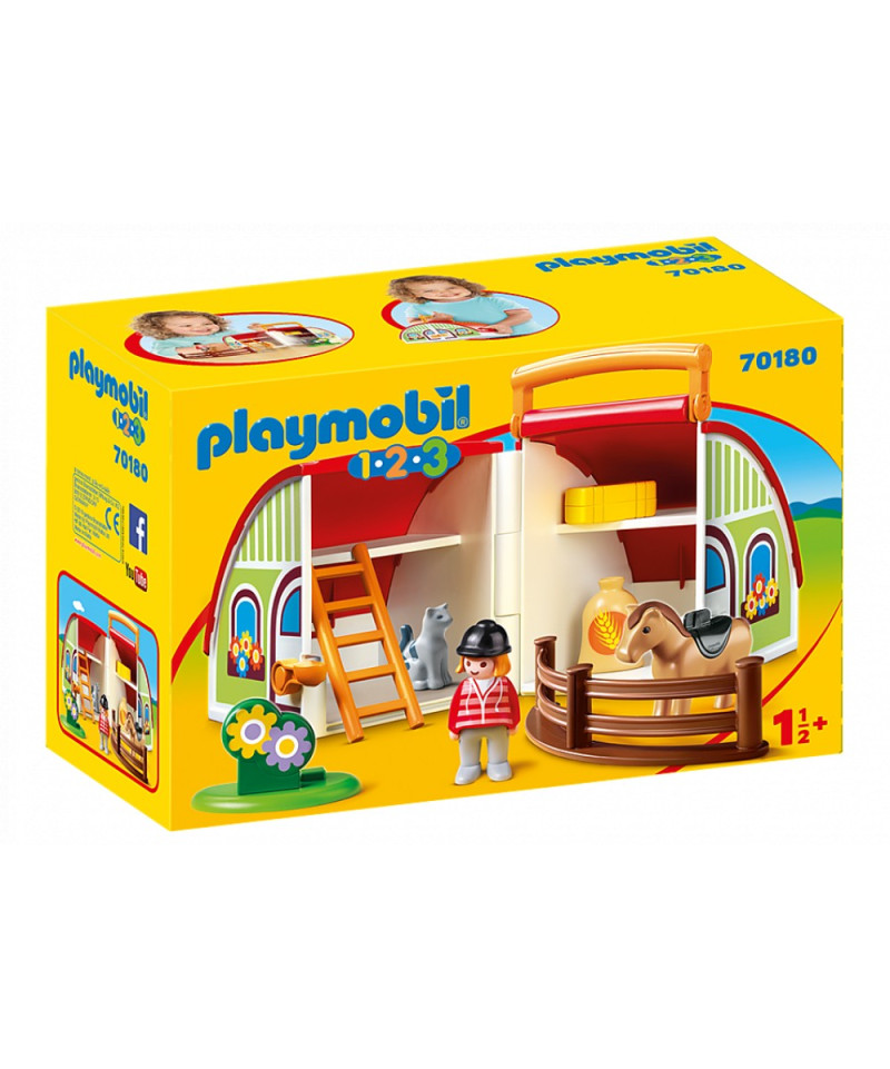 PLAYMOBIL - CENTR EQUESTRE TRANSPTBL 1.2.3