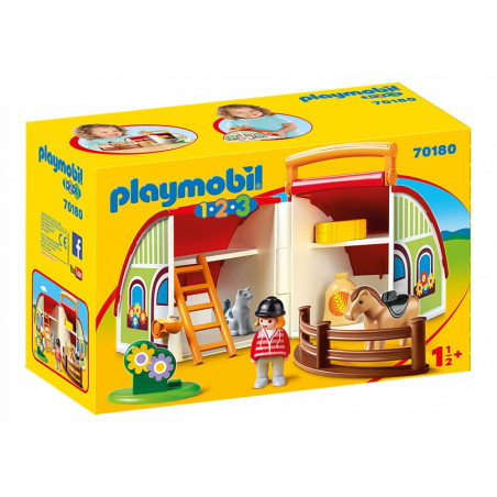 PLAYMOBIL - CENTR EQUESTRE TRANSPTBL 1.2.3