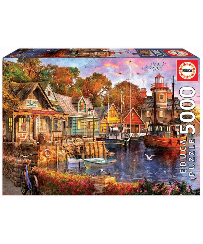 EDUCA - PUZZLE 5000 COUCHER DE SOLEIL SUR LE PORT