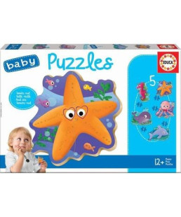 EDUCA - PUZZLE 12  MOIS  ANIMAUX  MARINS