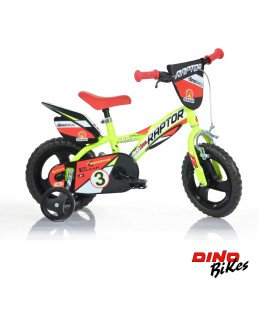 DINO BIKES - DINO BIKE 12" RAPTOR YELLOW - 612L-03RP