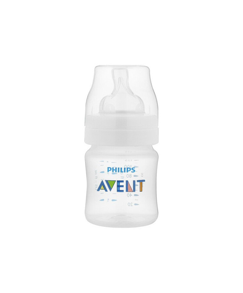 AVENT - BIBERON  ANTI COLIC BOTTLE PP 4OZ 1PK M 0 MOIS ET+ 125 ML TETINE A DEBIT NOUVEAU NE