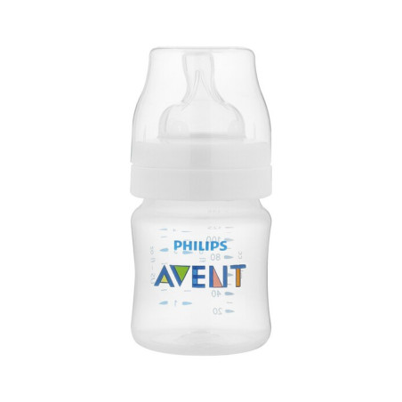 AVENT - BIBERON  ANTI COLIC BOTTLE PP 4OZ 1PK M 0 MOIS ET+ 125 ML TETINE A DEBIT NOUVEAU NE