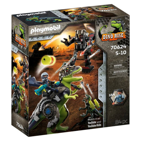PLAYMOBIL - TYRANNOSAURE ET ROBOT GEANT