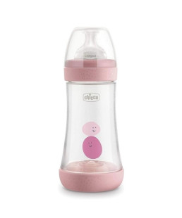 CHICCO - BIBERON EN PLASTIQUE PERFECT5 240ML GIRL