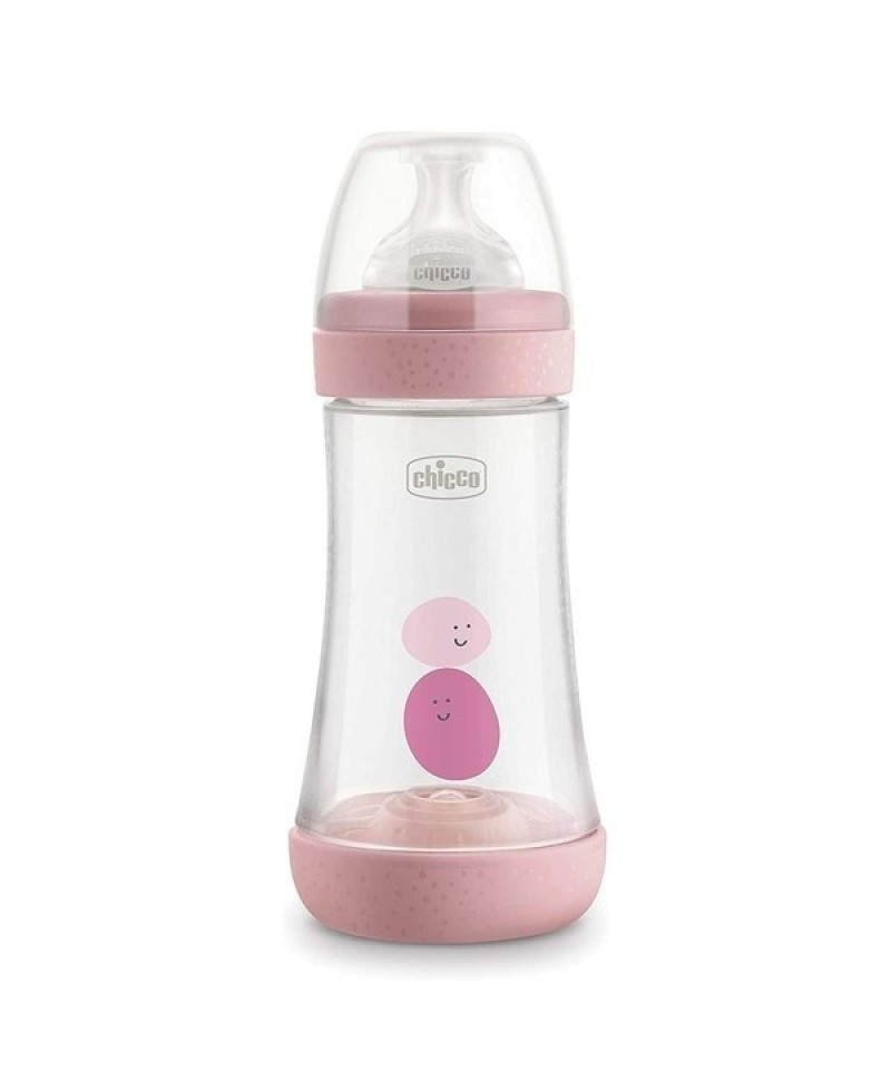CHICCO - BIBERON EN PLASTIQUE PERFECT5 240ML GIRL