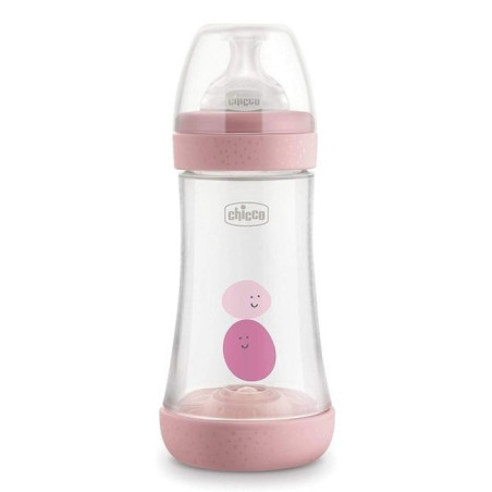 CHICCO - BIBERON EN PLASTIQUE PERFECT5 240ML GIRL
