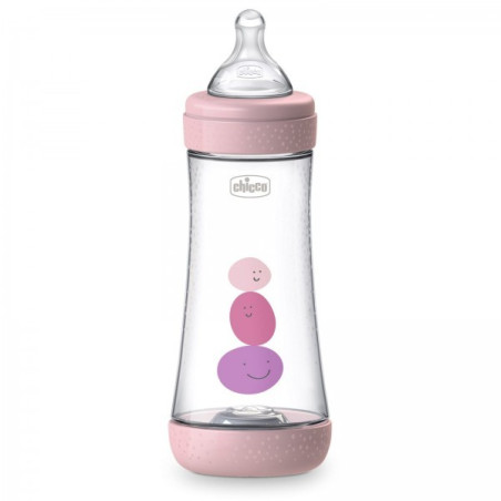 CHICCO - BIBERON EN PLASTIQUE PERFECT5 300ML GIRL