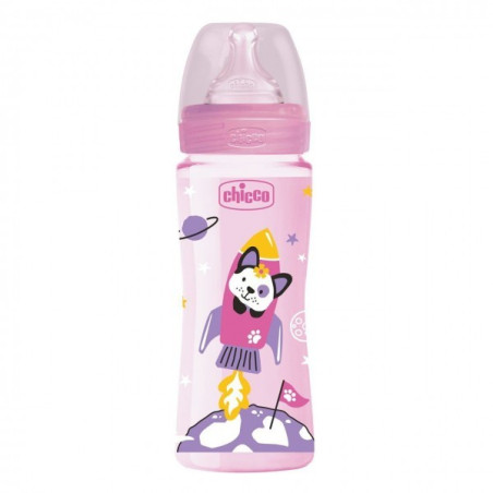 CHICCO - BIBERON EN PLASTIQUE GIRL 330ML