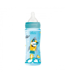 CHICCO - BIBERON EN PLASTIQUE 330ML BOY