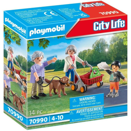PLAYMOBIL - GRANDS PARENTS AVEC PETIT FILS