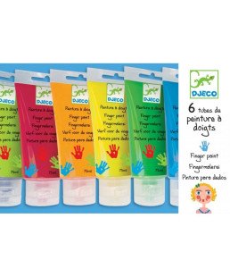 DJECO - 6 tubes de peinture à doigts